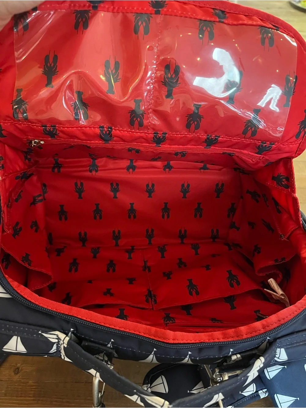 JuJuBe B.F.F. Convertible Diaper Bag in the nautical sailboat-patterned 